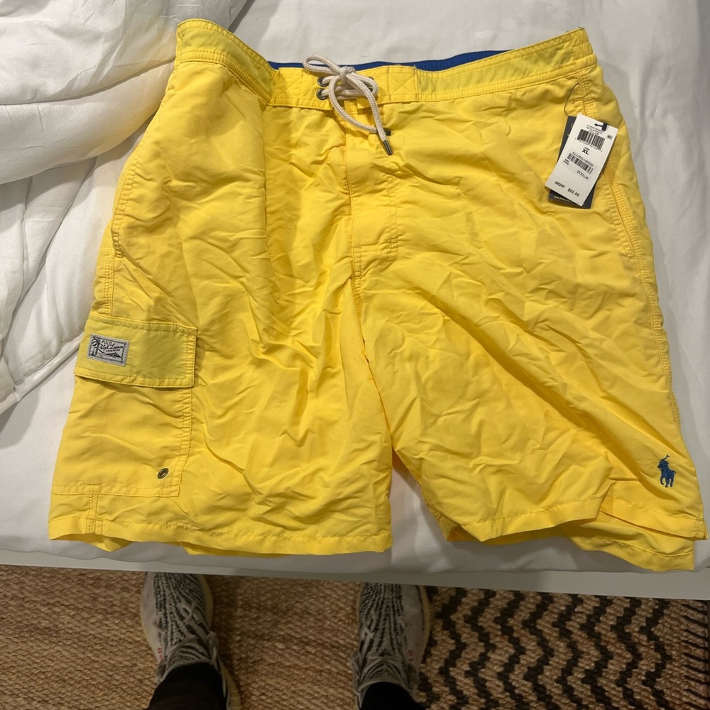 Yellow Polo Ralph Lauren swim trunks
